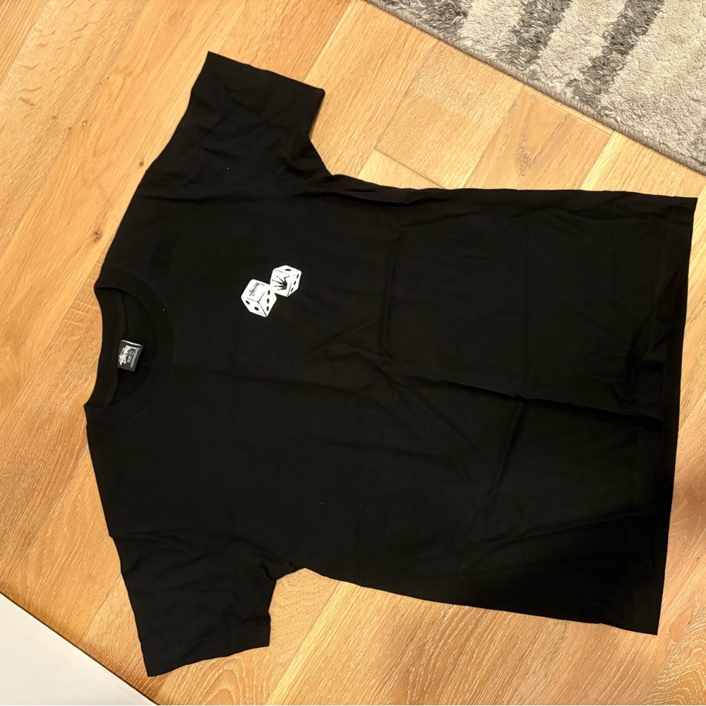 STUSSY Black Graphic T-Shirt